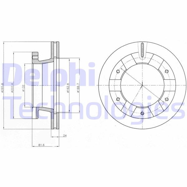 Mitsubishi Canter Arka Fren Diski Delikli DELPHI
