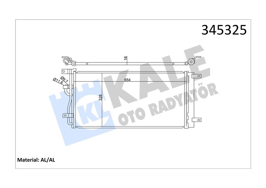 Chevrolet Captiva Klima Radyatörü Kondenser KALE-RADYATOR