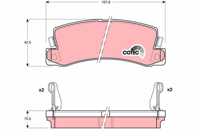 Toyota Carina E Camry Arka Fren Balatası TRW