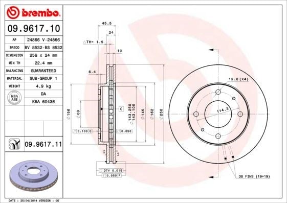Mitsubishi Carisma Ön Fren Aynası Havalı BREMBO
