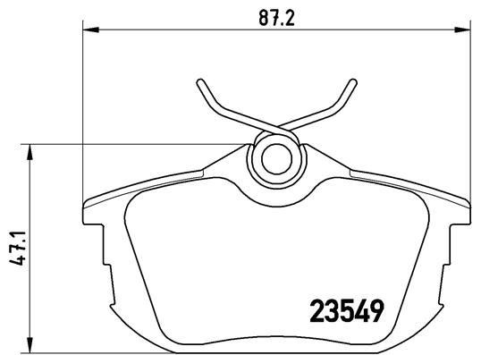 Mitsubishi Carisma Space Star Volvo S40 V40 Arka Fren Balatası BREMBO