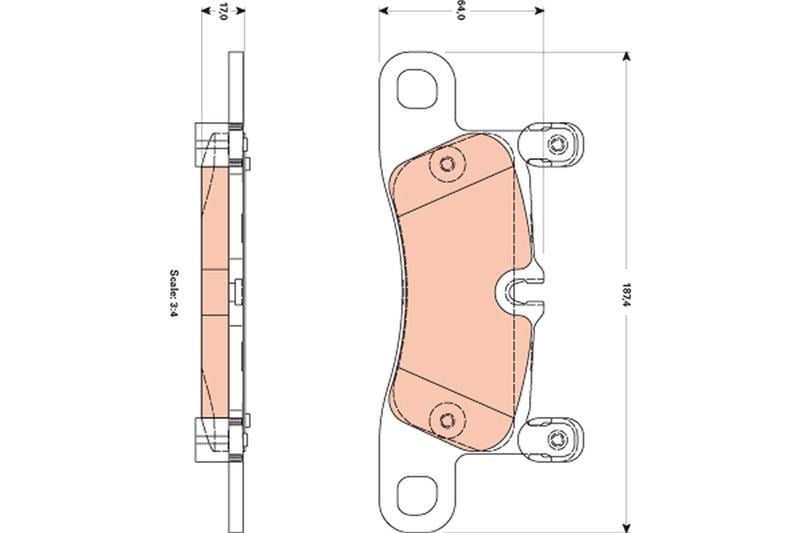 Porsche Cayenne Arka Balata TRW
