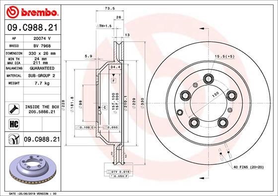 Porsche Cayenne Arka Fren Diski UV Coated BREMBO