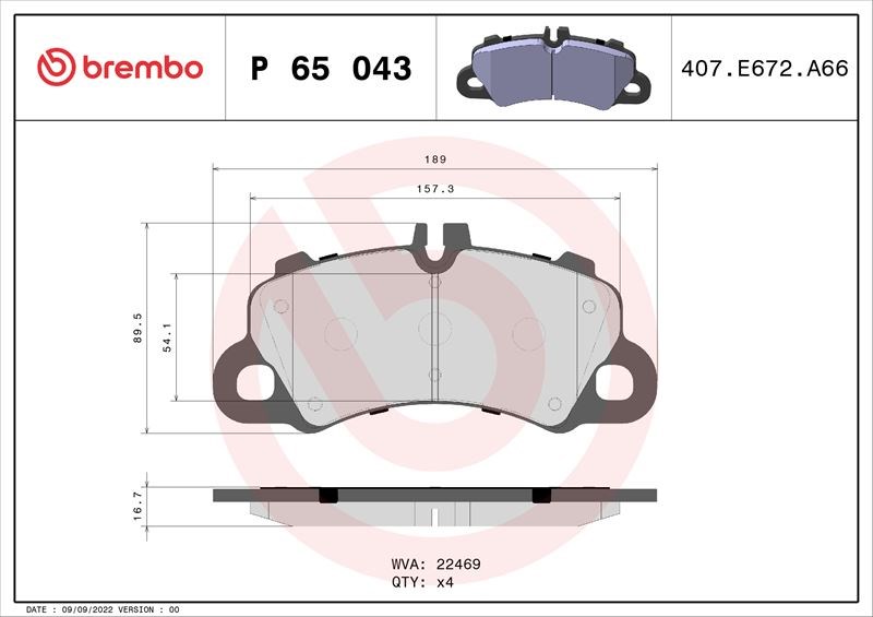 Porsche Cayenne Fren Balatası BREMBO