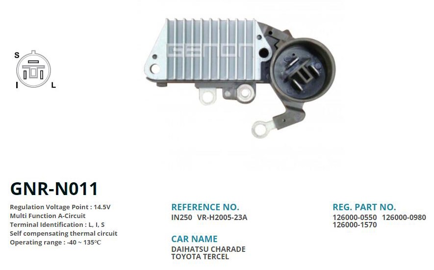 Daihatsu Charade Toyota 57.5mm Alternatör Konjektörü GENON