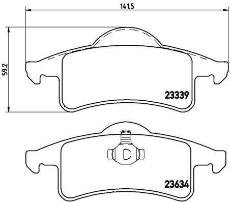 Jeep Cherokee II Arka Fren Balatası Low-Met BREMBO