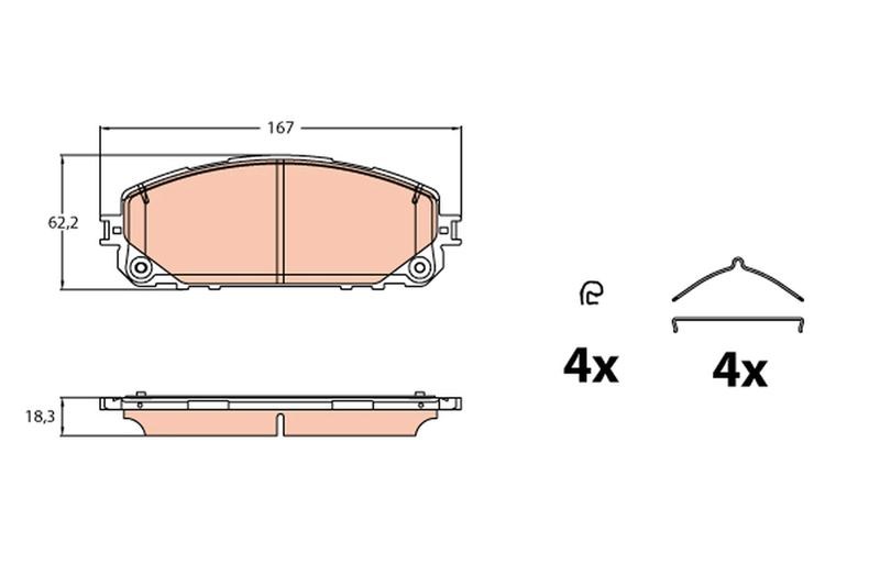 Jeep Cherokee Ön Disk Fren Balatası TRW