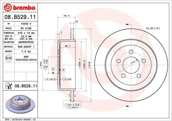 Jeep Cherokee Dodge Nitro Arka Fren Diski BREMBO