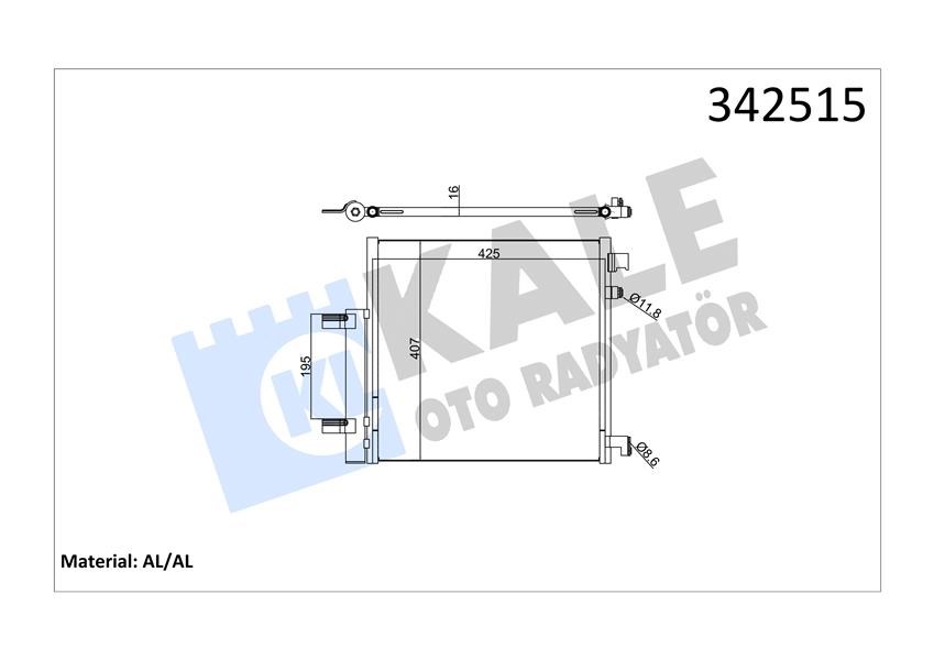 Chevrolet Spark Klima Radyatörü Kondansatörü KALE-RADYATOR