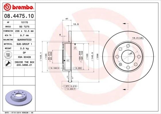 Bedford Astra Van Astramax Chevrolet Corsa Fren Diski BREMBO