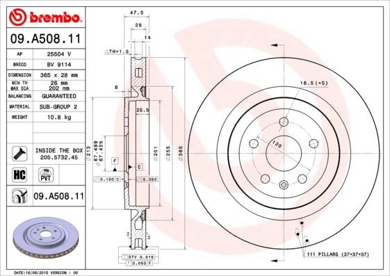 Chevrolet Arka Fren Diski UV Kaplamalı BREMBO