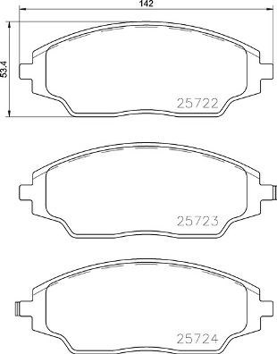Chevrolet Aveo Sedan 2011- Aveo HB 2011- 14 Jant Ön Balata BREMBO
