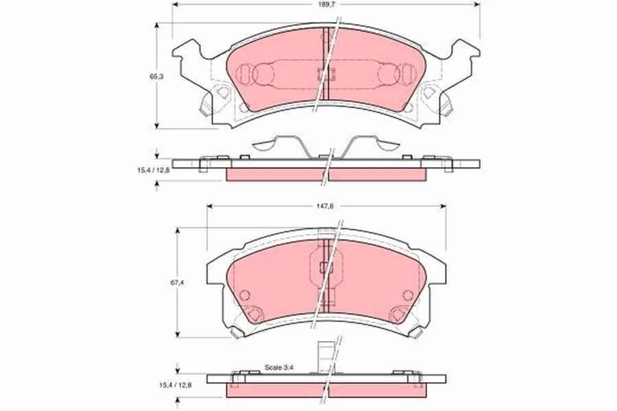 Buick Skylark Chevrolet Beretta Cavalier Corsica Pontiac Grand Am Ön Disk Balata TRW