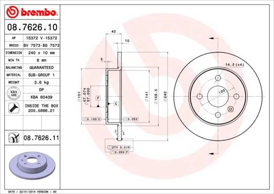 Chevrolet Astra Corsa Fren Diski BREMBO