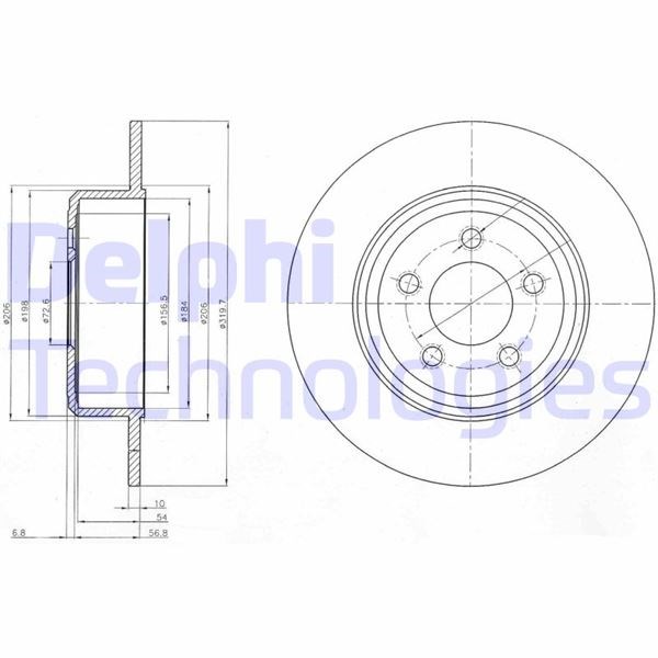 Chrysler 300 C Arka Fren Diski Deliksiz DELPHI