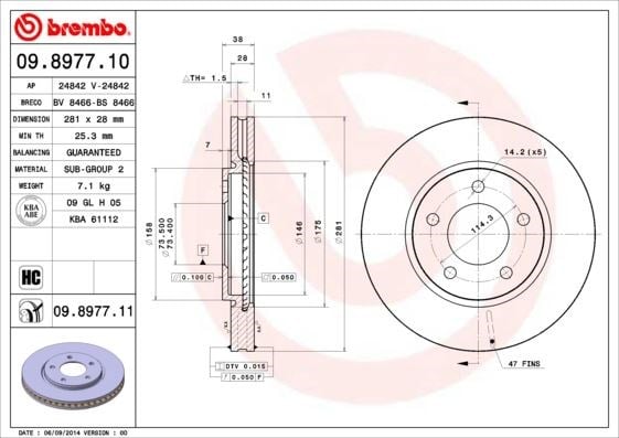 Chrysler Ön Fren Diski BREMBO