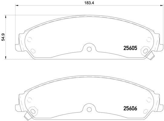 Chrysler Ön Fren Balatası BREMBO