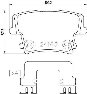 Chrysler Arka Fren Balatası BREMBO