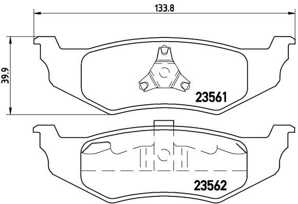 Chrysler Low-Met Arka Fren Balatası BREMBO