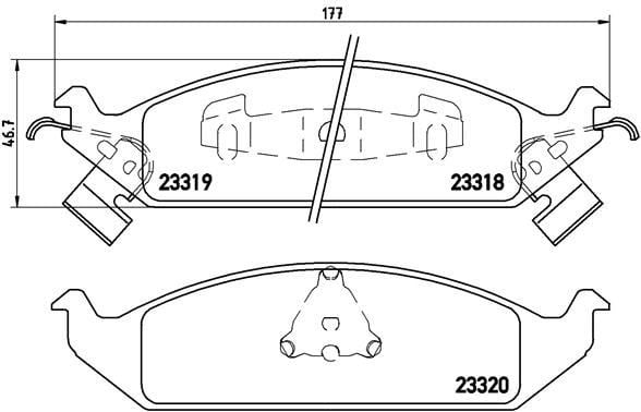 Chrysler Low-Met Ön Fren Balatası BREMBO