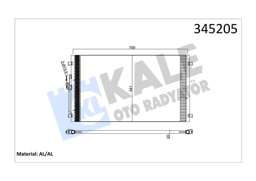 Chrysler Voyager IV Kondenser KALE-RADYATOR