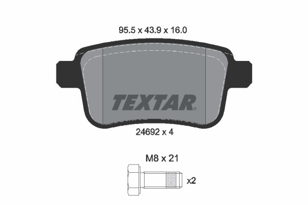 Mercedes Citan W415 12> / Renault Kangoo II 09> Arka Fren Balatası TEXTAR