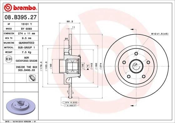 Mercedes Citan Renault Kangoo 2 Arka Fren Diski Rulmanlı BREMBO