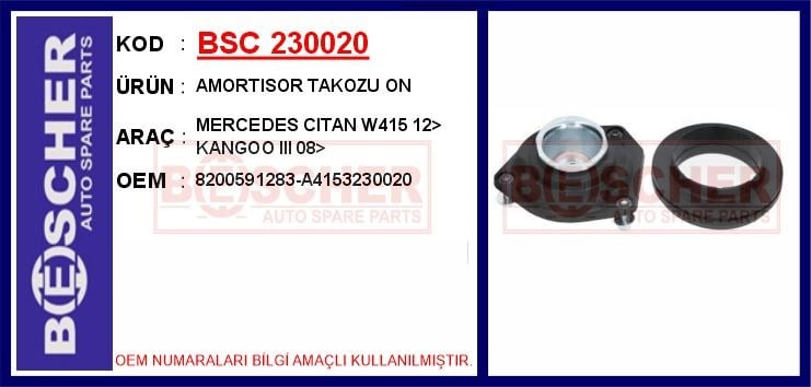 Mercedes Citan Ön Amortisör Takozu BESCHER