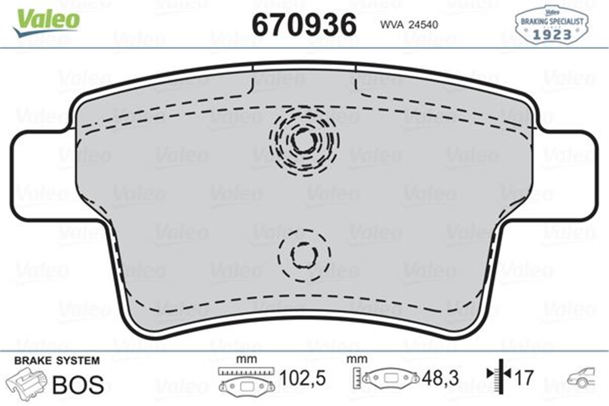 Citroen C4 Picasso Fren Balatası Arka 4254.16-4253.71-4254.32-161114