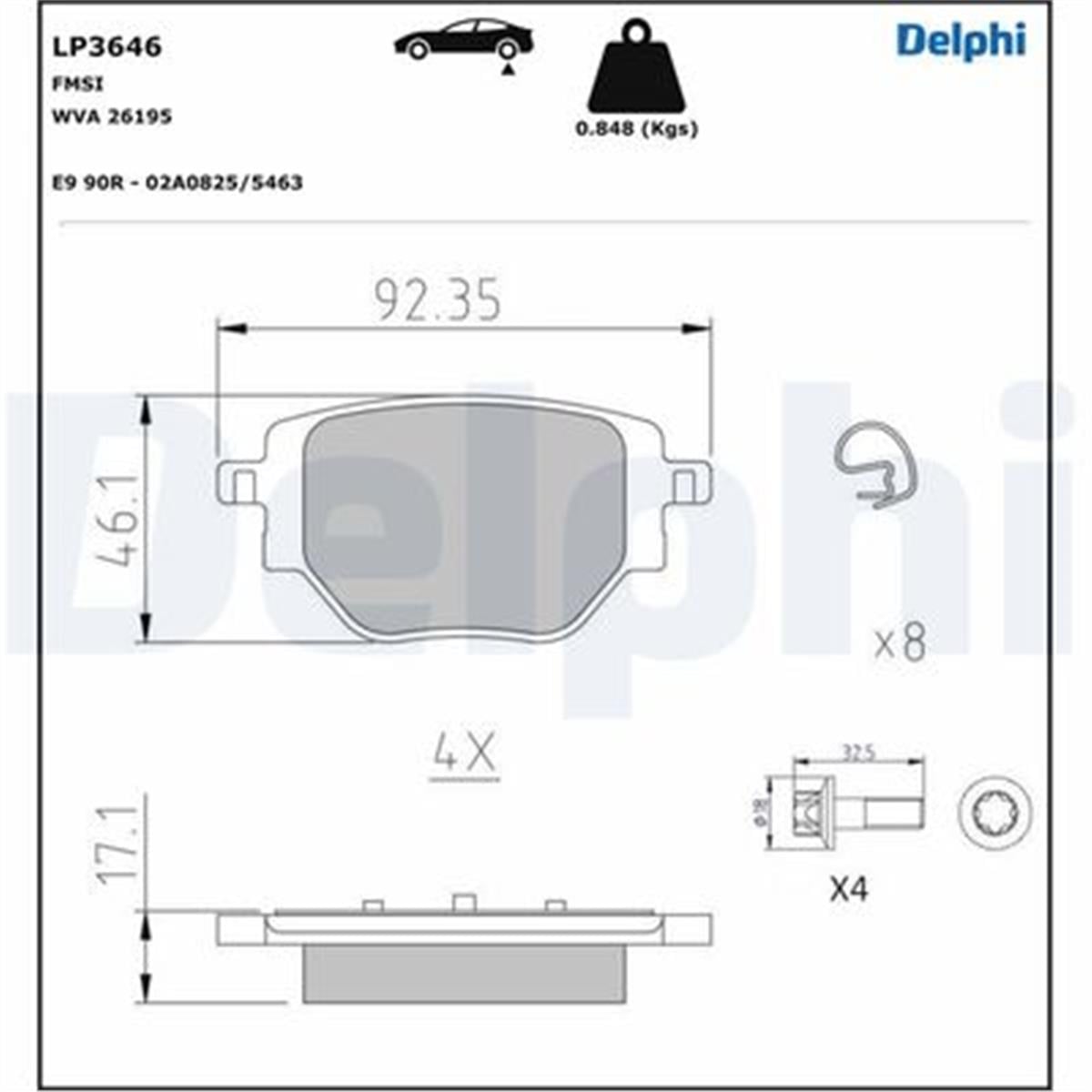 Opel Corsa F (2019>) Citroen C4 (2020>) Arka Fren Balatası 1681449980-1664737180
