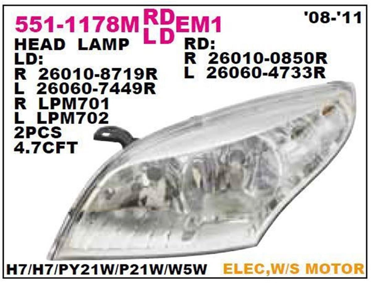 Berlingo B.M Far Sol Depo 2018 Ve Üzeri 9816825180