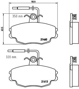 Citroen Ön Fren Balatası Low-Met BREMBO