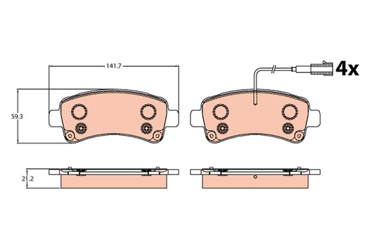 Citroen Jumper 2.0D/2.2D/3.0D Fiat Ducato Peugeot Boxer Disk Fren Balatası Arka 77367094-1612434080
