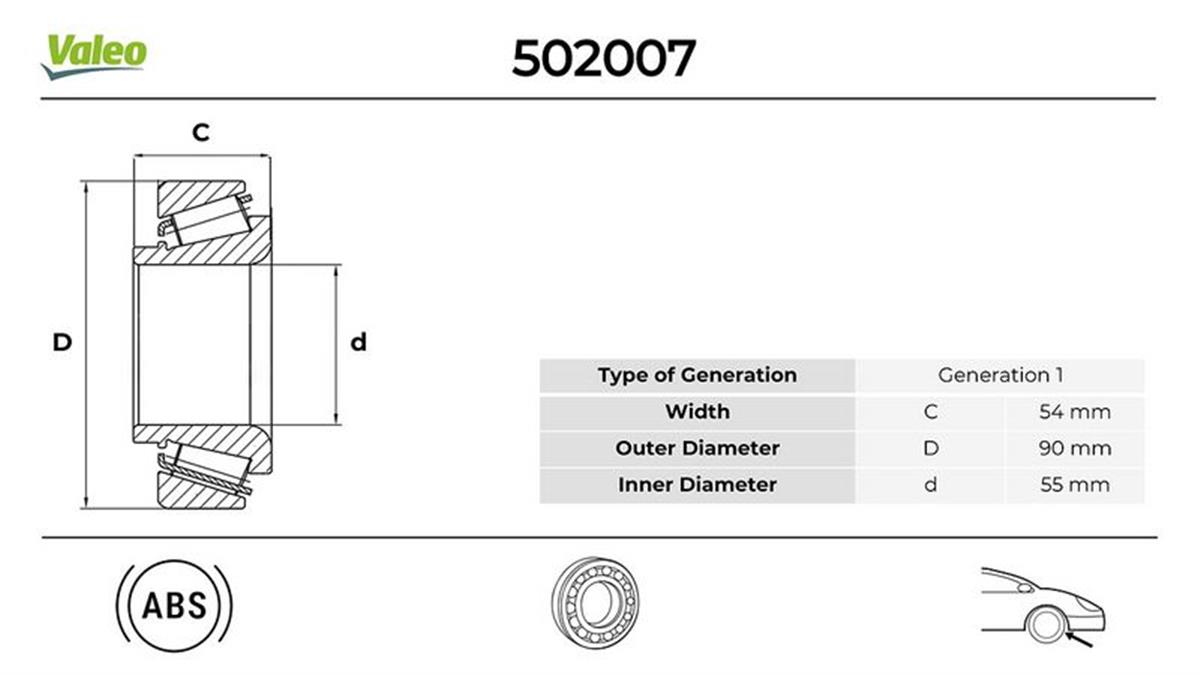 Fiat Ducato (2006>) Citroen Jumper 2 (2006>) Ön Teker Rulmanı 54X90x55 1606374680-51745702-3326.71
