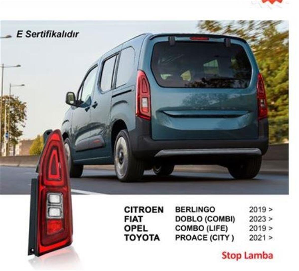 Citroen Berlingo Fiat Doblo Opel Combo Life Toyota Proace City Stop Lambası... 9820555080