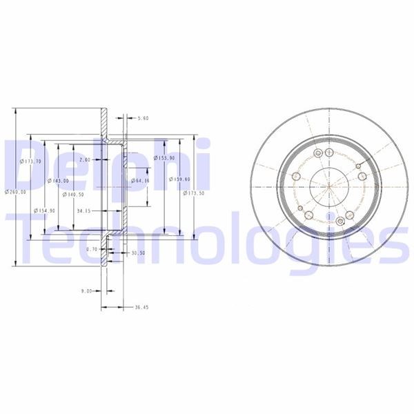 Honda Civic Arka Fren Diski Dolu Tip DELPHI