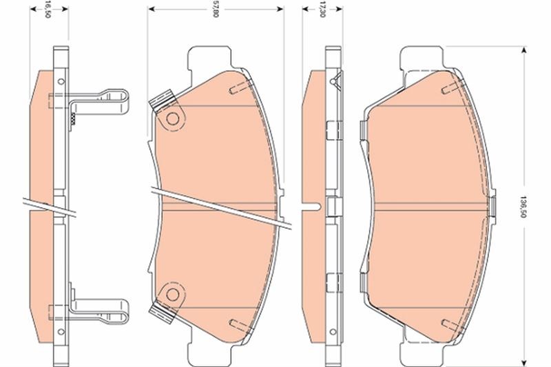 Honda Civic Ön Fren Balatası Büyük Tip TRW