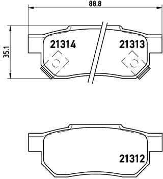 Honda Civic Jazz City Arka Fren Balatası Aşınma İkaz Soketli BREMBO