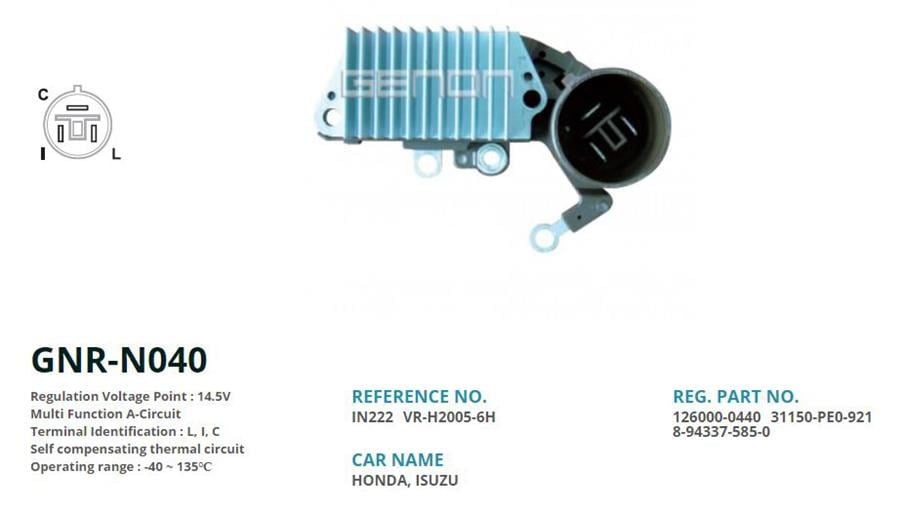 Honda Civic C-RV Isuzu Daihatsu Alternatör Konjektörü GENON