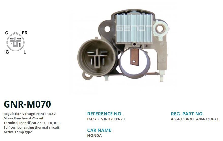 Honda Civic Accord CR-X Shuttle Alternatör Konjektörü GENON