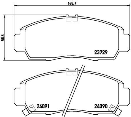 Honda Civic Ön Fren Balatası BREMBO