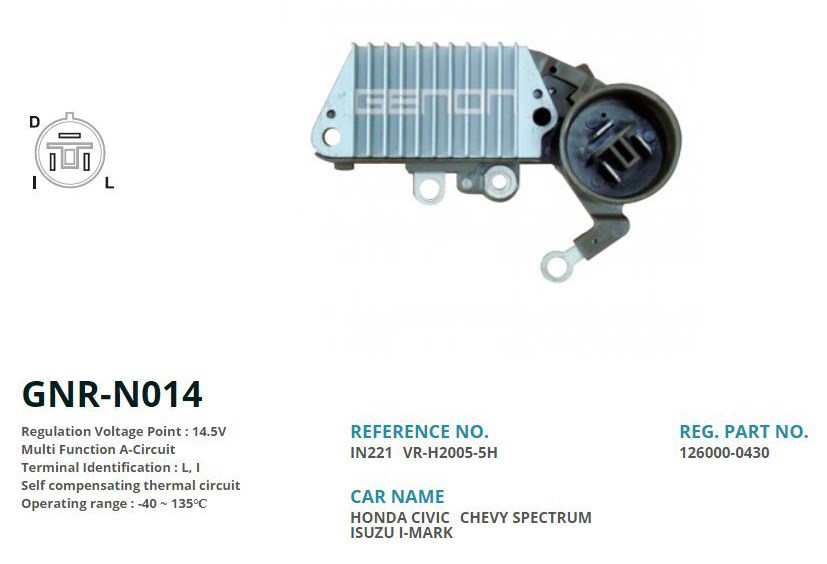 Honda Civic Isuzu Alternatör Konjektörü GENON