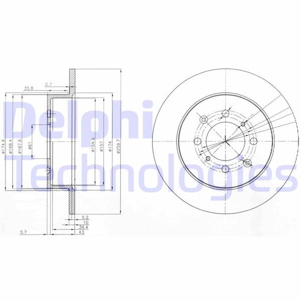 Honda Civic Arka Fren Diski Dolu Tip DELPHI