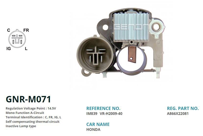Honda Civic Accord CR-X Rover 216 416 Alternatör Konjektörü GENON