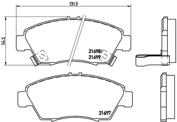 Honda Civic Jazz Küçük Tip Ön Fren Balatası BREMBO
