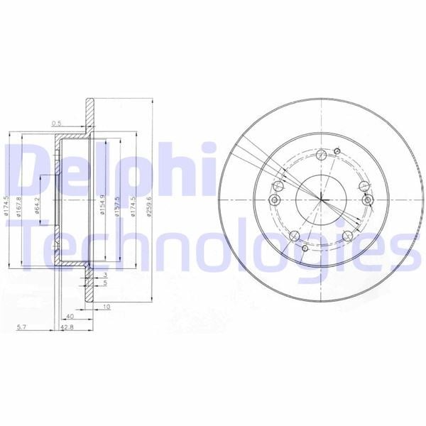 Honda Civic Arka Fren Diski Dolu Tip DELPHI