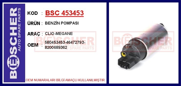 Renault Clio Megane Benzin Pompası BESCHER