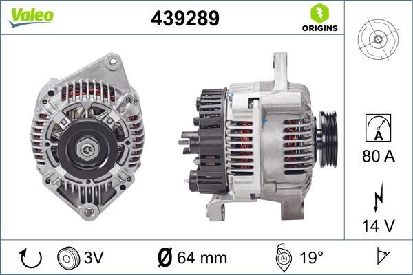 Renault Clio I Megane I Alternatör 12V 80A [1.4 1.6 K7M E7J Motor] VALEO