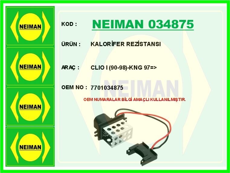 Renault Clio 1 Kalorifer Rezistansı BESCHER