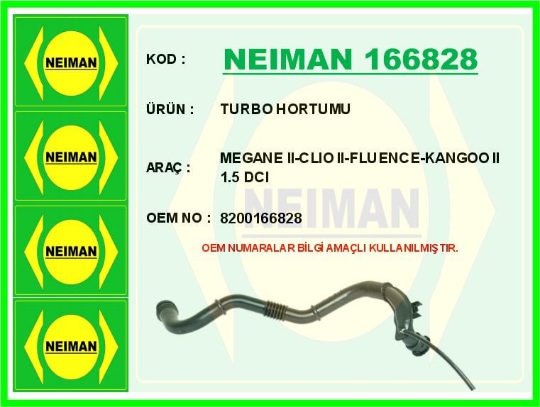 Renault Clio 2 Megane 2 Turbo Hortumu 1.5dCi K9K BESCHER